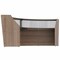Linea Italia Reception Desk 49 in D X 46 in H, 10.3 ft W X Thermofused Laminate, Walnut, Clear ZUI316 - alternate 3